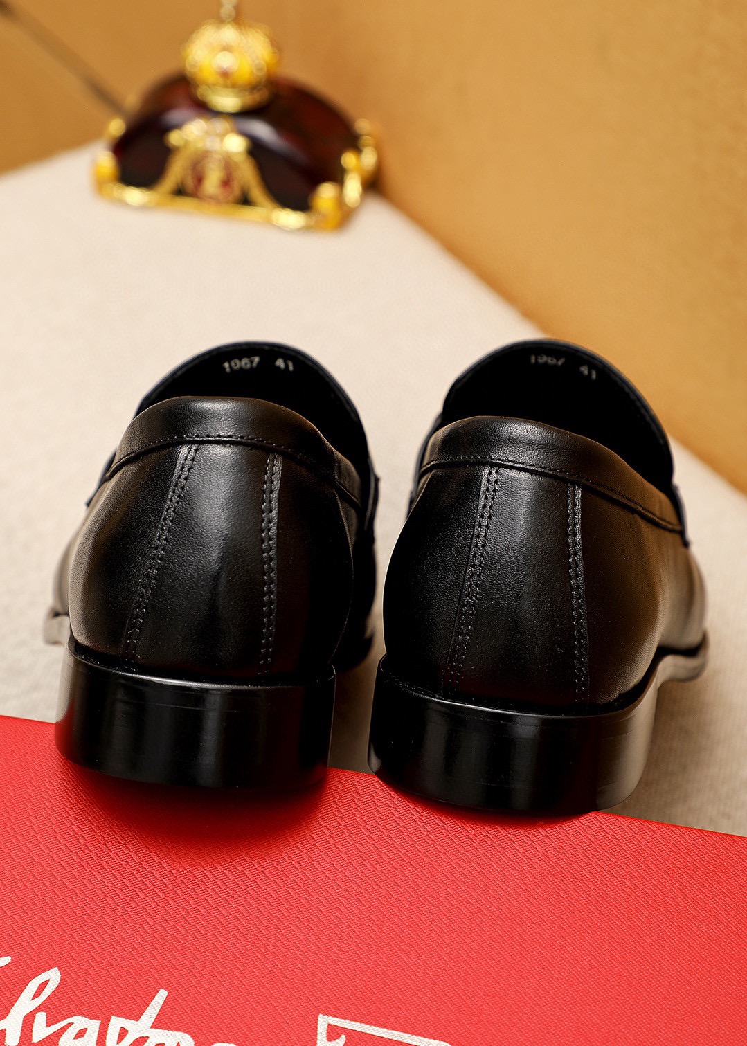 Salvatore Ferragamo Men's Leather Loafers with Buckle Detail - Dress Shoes 9 i1743993815 7540 7