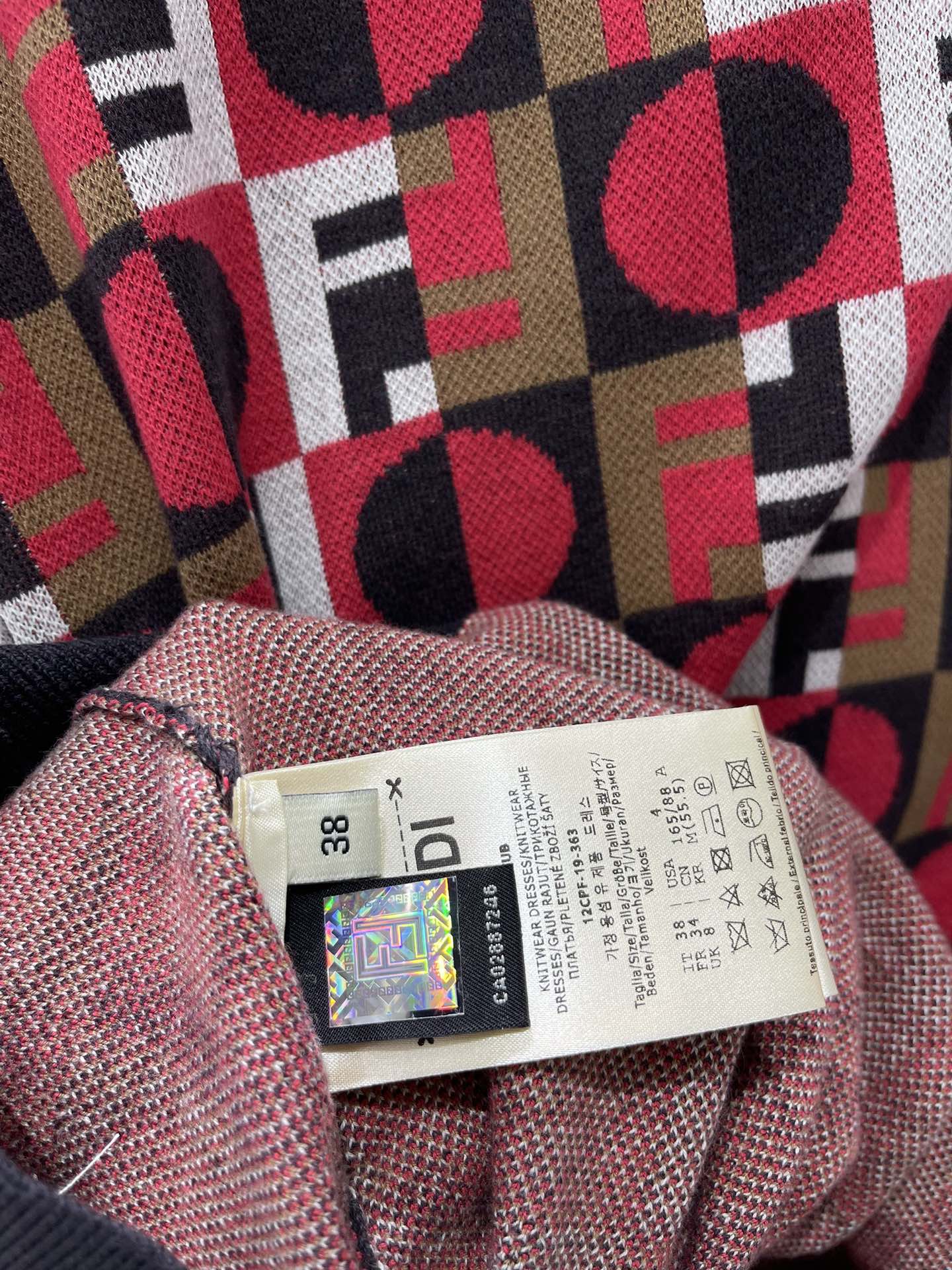 FENDI Striped Colorblock Crewneck Knitted Short Sleeve Top - Classic Design 9 i1744017757 9912 7