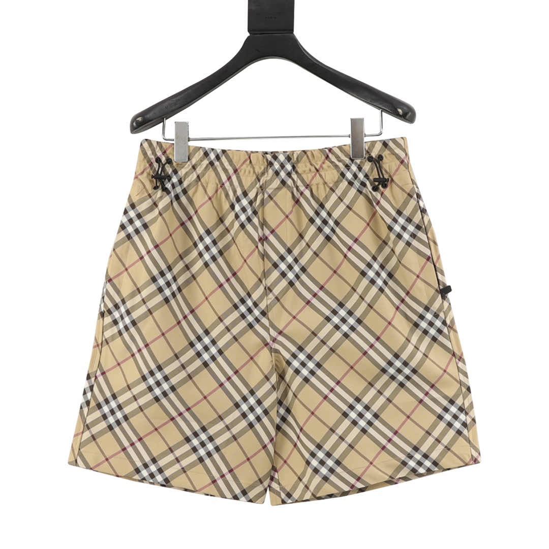 BURBERRY/Burberry pantalones cortos de playa casuales clásicos a cuadros diagonales. La versión informal es bonita y a …