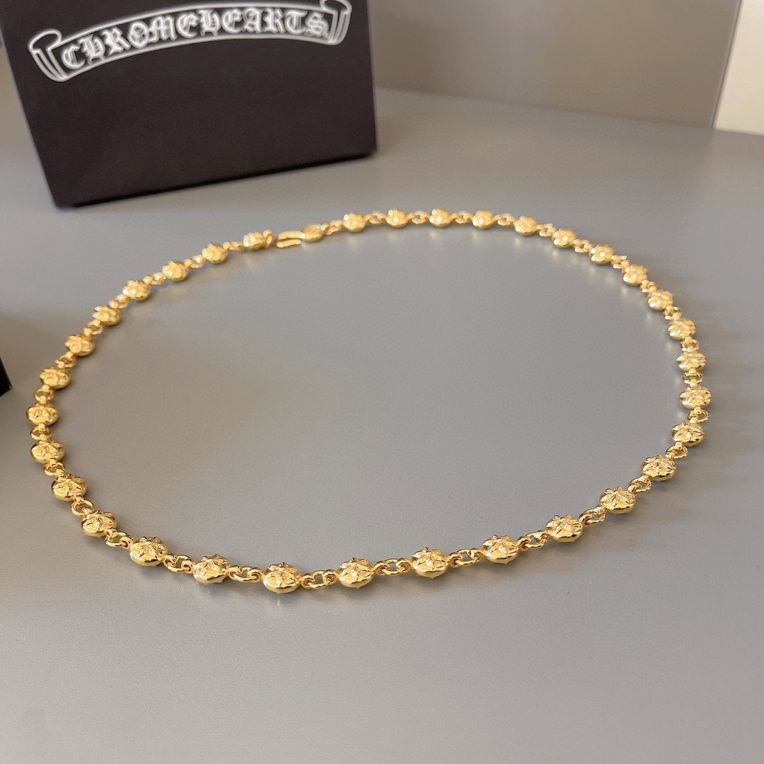 NO:109380,Croxin gold bag silver hexagon necklace men and women's style fashion brand personality sweater chain, jewelry boutique, chrome hearts, sweaters, necklace, gold19860909克罗心黄金包银六角项链男女同款潮牌个性毛衣链,饰品精品,chrome hearts,sweaters,necklace,gold,Jewelry