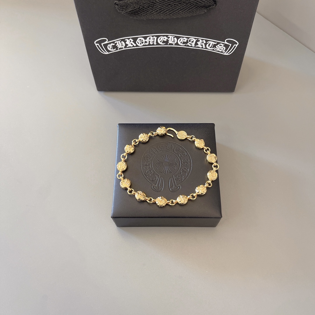 NO:109382,Croxin gold bag silver hexagonal star men and women's same fashion brand personality bracelet, jewelry boutique, chrome hearts, bracelet, gold19860909克罗心黄金包银六角星男女同款潮牌个性手链,饰品精品,chrome hearts,bracelet,gold,Jewelry