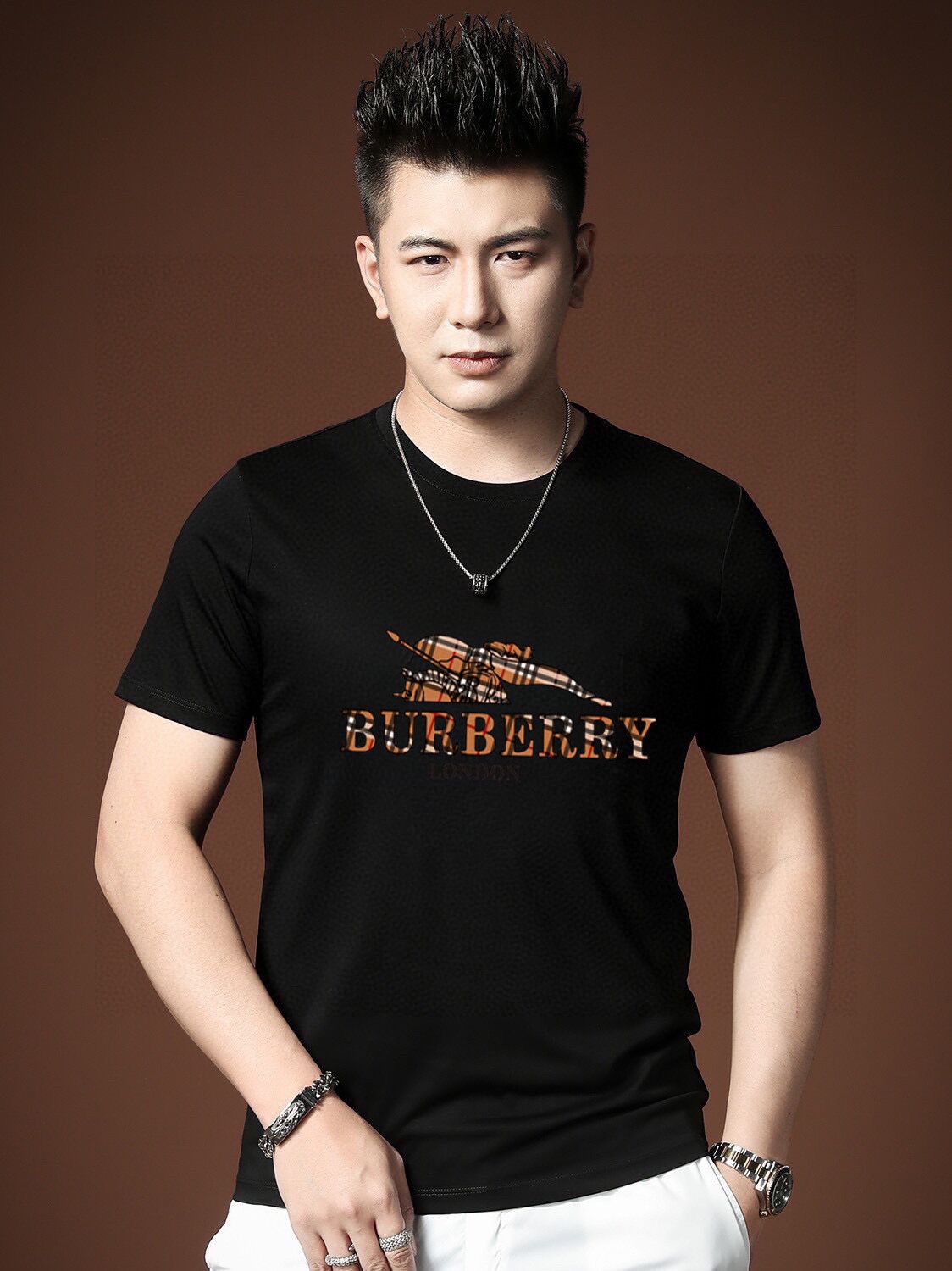 Burberry 品牌【BURBERRY 巴宝莉】(胖子福音) 男士休闲短袖T恤 2025春夏新品