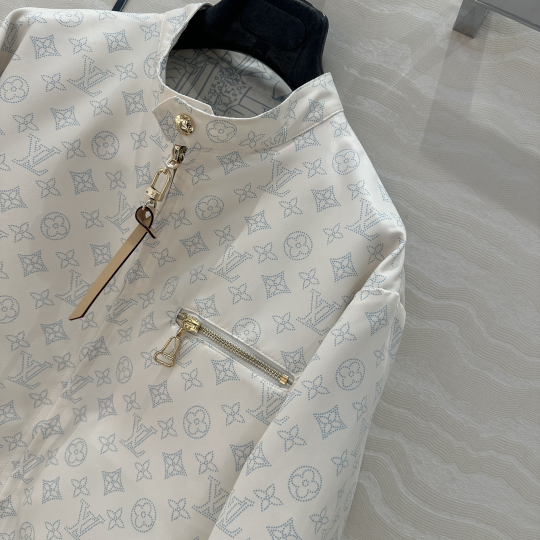 独家首发❤️原单品质💕lou神仙颜值的彩虹假日🌈系列经典MONOGRAM暗纹logo定位素描涂鸦印花夹克