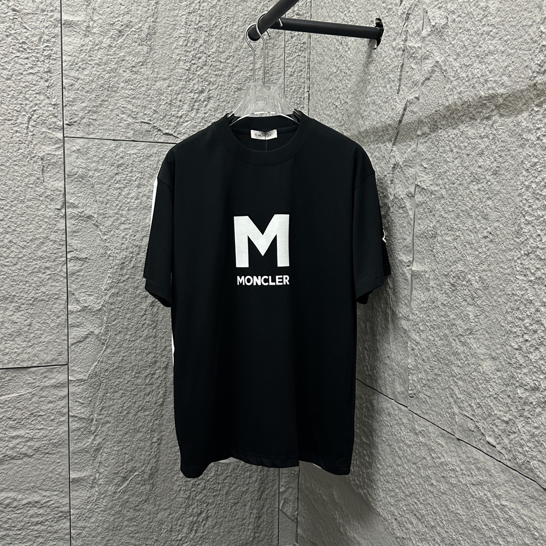 Moncle* Montclair* Nuevo 2025 primavera/verano, letra M simple con proceso de flocado, tela de algodón puro personaliza…