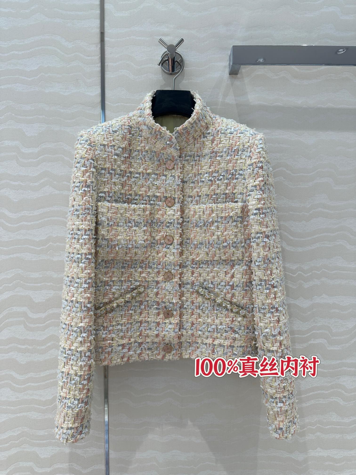 独家首发❤️高端原单品质❤️100%真丝里布！
coco女孩白月光外套！本季最佳必入绝绝子！定制特种纱奶