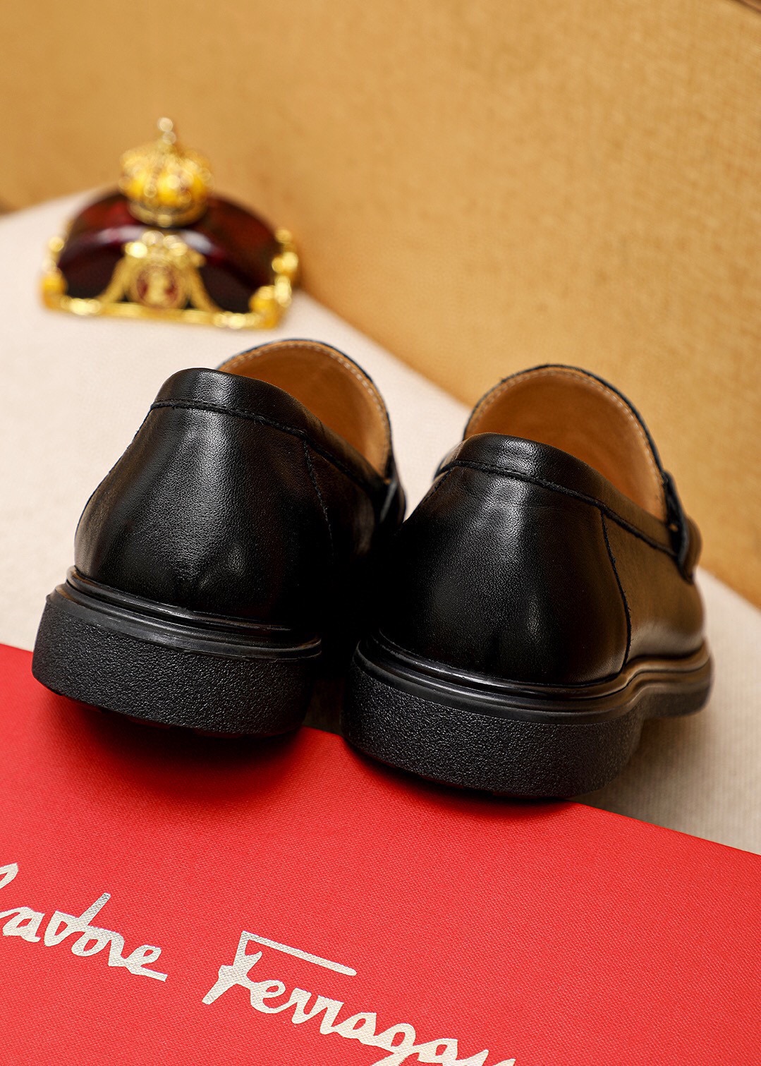 Salvatore Ferragamo Men's Black Leather Loafers with Buckle Detail, Sizes 38-44 9 i1744084017 1919 7
