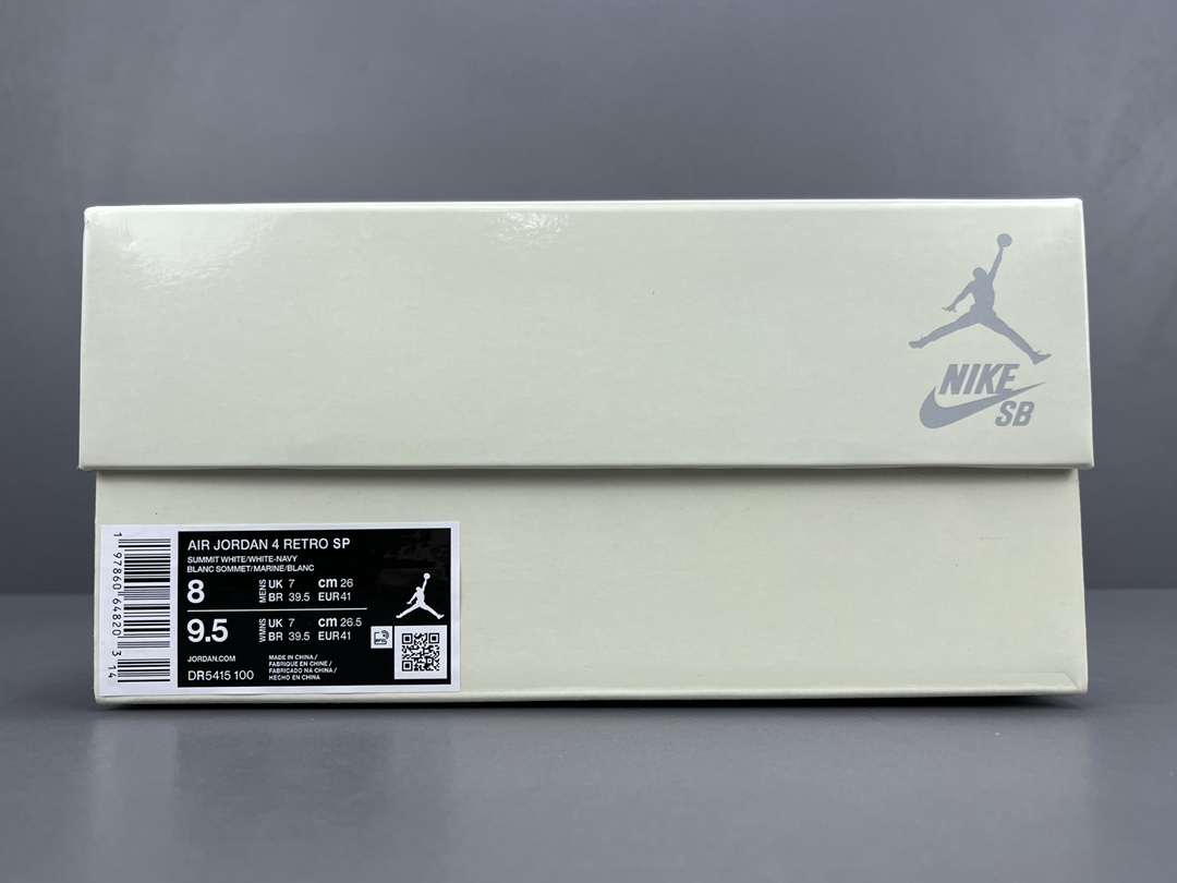  
【纯原版 AJ4】Nike SB x Jordan Air Jordan 4 Navy 织物人造革 