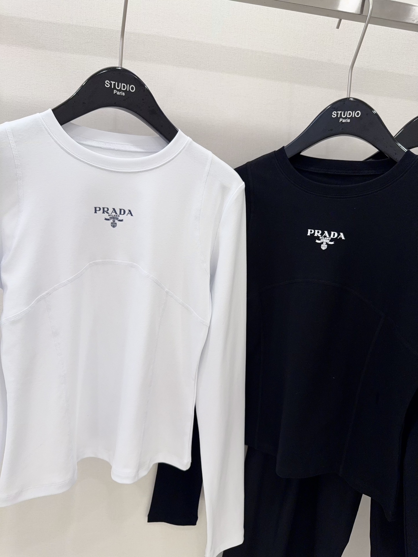 Prada Women's Long Sleeve T-Shirt Slim Fit Stretchable Comfortable Top 4 i1744100324 2995 2