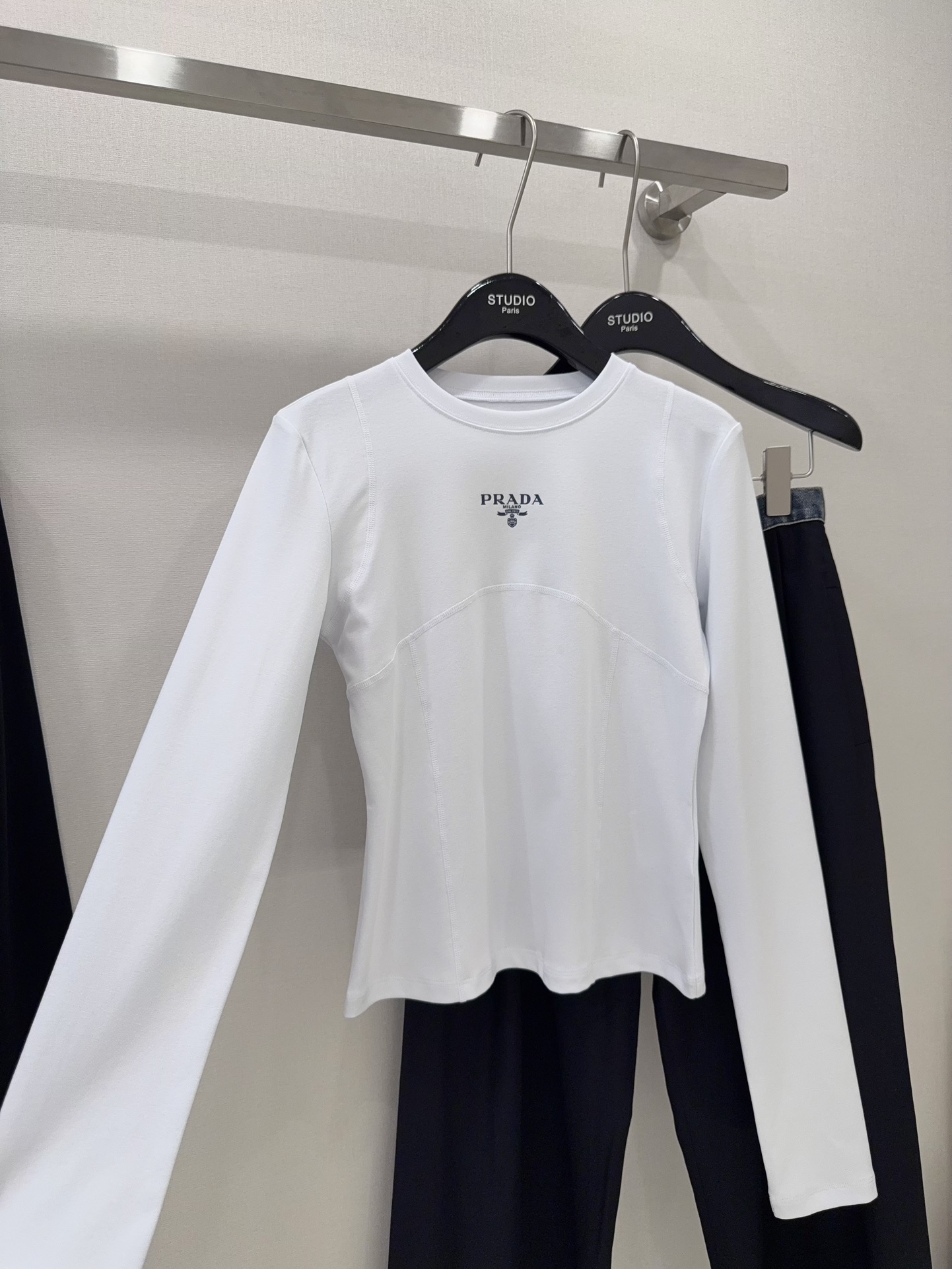 Prada Women's Long Sleeve T-Shirt Slim Fit Stretchable Comfortable Top 3 i1744100324 8331 1