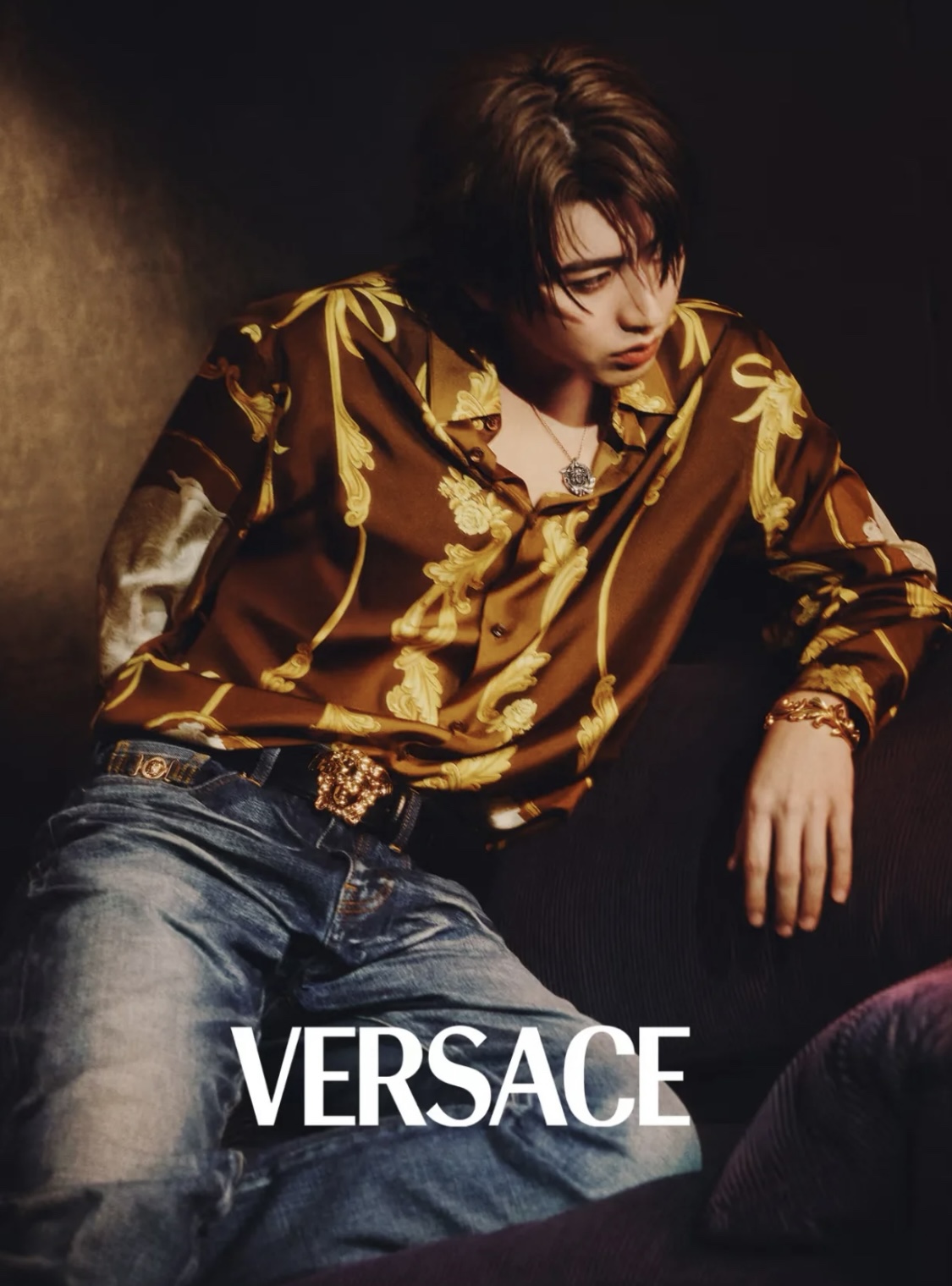 VS92 p140 Versace, the old Versace, used to be an opening bracelet, brass material, copper, about 21.7g - 图片 8