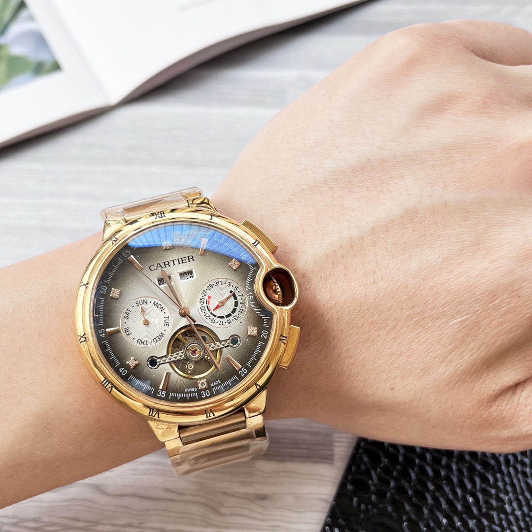 NO:337809,Platinum Steel 30 Blue Balloon Series Shockingly launched [Latest] Cartier Multifunctional Boutique Design [Type] Boutique Men's Watch [Watch Strap] Real Cowhide Strap [Movement] High-end Fully Automatic Mechanical Movement [Mirror] Mineral Strengthened Glass (More High Definition) Elegant Taste, Exotic, Ingenious, Ingenious, Wrist Treasure, Size Diameter 42mm Thickness 12.5mm Hot Sale!  Welcome to reprint!  cartier cowhide19860909白金钢30 蓝气球系列 震撼上市【最新】卡地亚 多功能精品设计【类型】精品男士腕表【表带】真牛皮表带【机芯】高端全自动机械机芯【镜面】矿物质强化玻璃（更高清） 品味高雅 浩瀚大气 匠心独运 腕间瑰宝 尺寸直径42mm厚12.5mm热卖上市！欢迎转载！,,cartier,cowhide,Watch