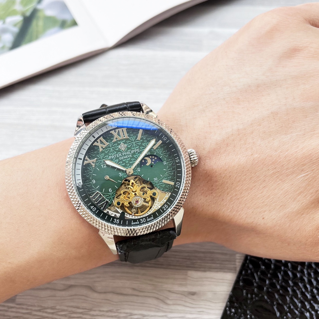 NO:337766,Unified, complex timepiece, luxurious and atmospheric, classic new products, shockingly launched [Latest] Patek Philippe, large flywheel design [Type] Boutique men's watch [Watch strap] Real cowhide strap [Movement] High-end fully automatic mechanical movement [Mirror] Mineral reinforced glass (more high definition) Elegant taste, vast and atmospheric, ingenious, wrist treasure, dimensions, diameters, thicknesses, 12.5mm, and hot sale!  Welcome to reprint!  ,,patek philippe,cowhide19860909统一 复杂时计 奢华大气 经典新品 震撼上市【最新】百达翡丽 大飞轮设计【类型】精品男士腕表【表带】真牛皮表带【机芯】高端全自动机械机芯【镜面】矿物质强化玻璃（更高清） 品味高雅 浩瀚大气 匠心独运 腕间瑰宝 尺寸直径42mm厚12.5mm热卖上市！欢迎转载！,,patek philippe,cowhide,Watch