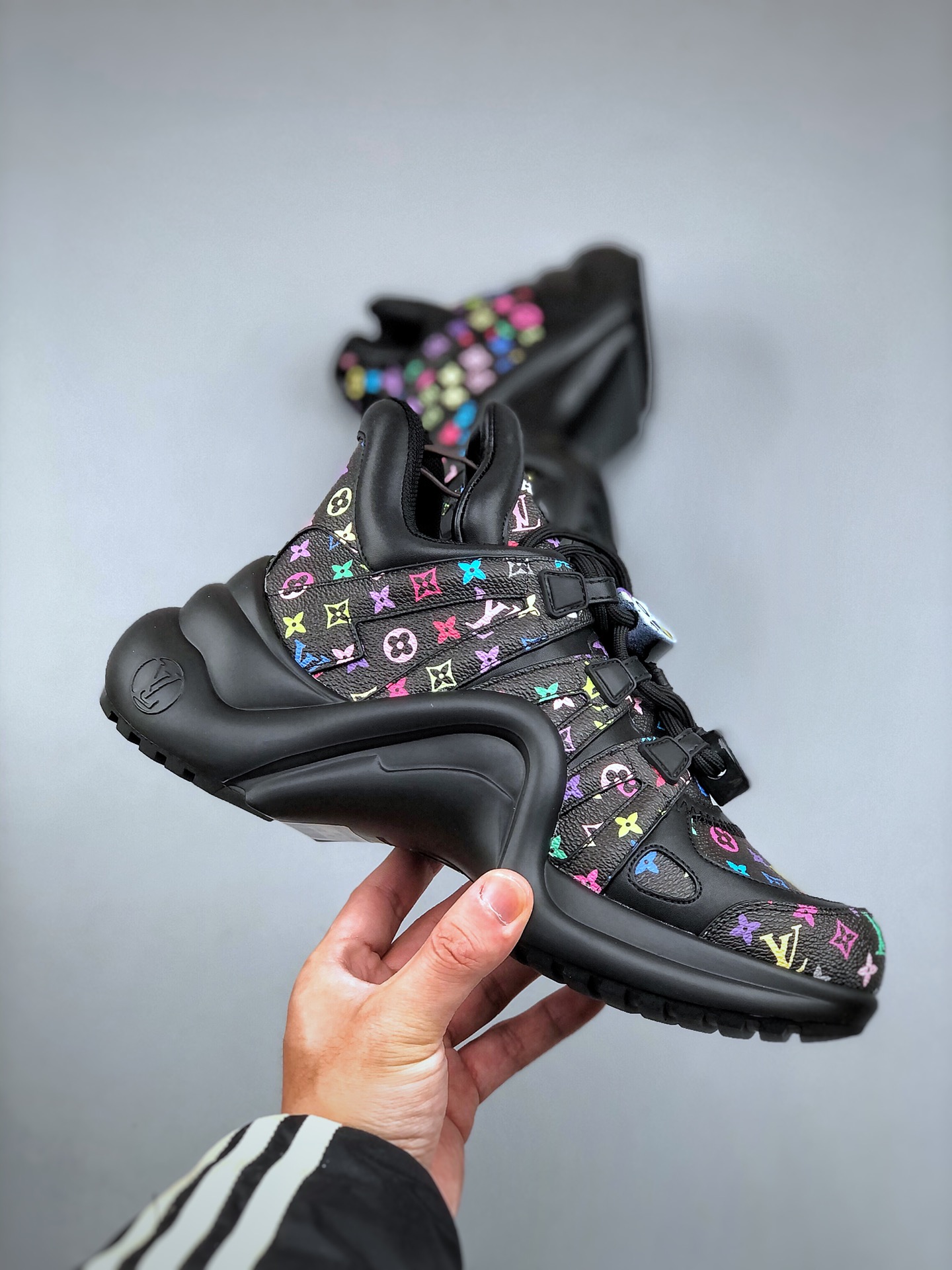 480  路易威登Louis Vuitton Archlight Sneakers LV真皮拼色减震网面运动弓型舞蹈复古老爹运动鞋