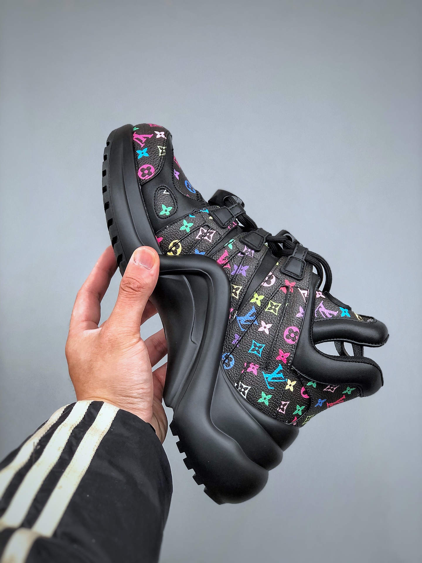 480  路易威登Louis Vuitton Archlight Sneakers LV真皮拼色减震网面运动弓型舞蹈复古老爹运动鞋