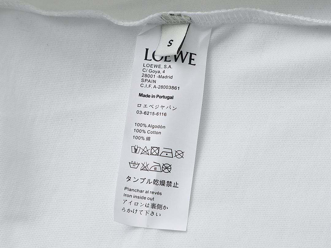 罗意威/Loewe 夏季新款 流苏字母刺绣圆领短袖T恤