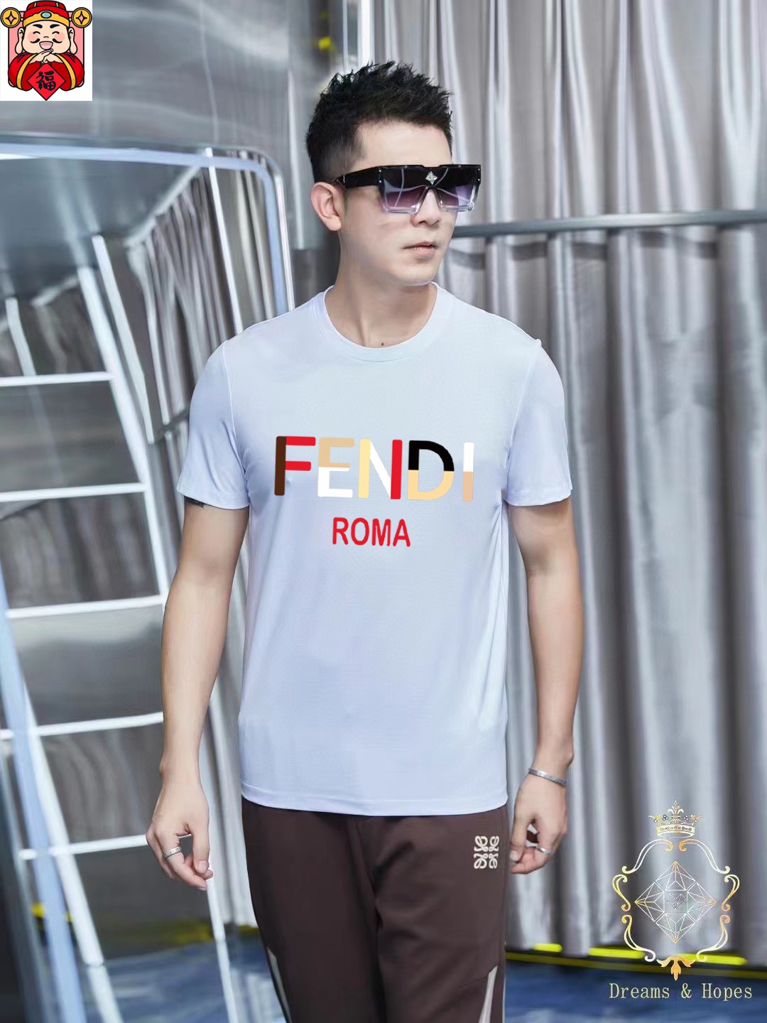 Fendi 品牌【FENDI 芬迪】(胖子福音) 男士休闲短袖T恤 2025春夏新品