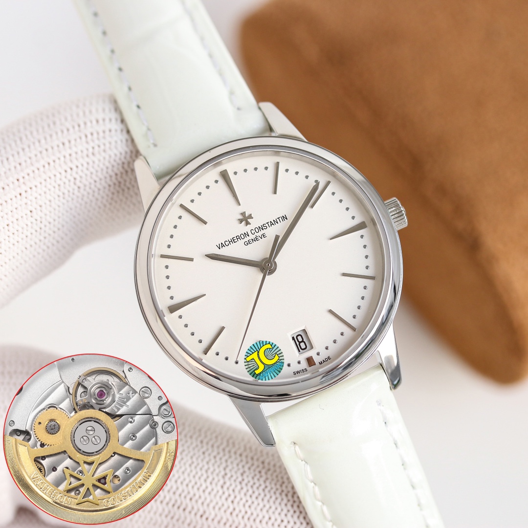 NO:149197,Valentine's Day First Choice TW Vacheron Constantin Women's Watch Inheritance Series V5 Upgrade Edition [Case] ​​Size 33.5mmX9mm (with the original) Perfect round case, paired with a micro-solar lug design, makes it more suitable for the wearer's wrist. Each finished shell cover needs to be strictly controlled by TW to restore the authentic unique texture [literal] unique bar nail design, luxurious and atmospheric [movement] ultra-thin movement, all parts are carefully decorated by TW watchmakers, and the precise density reaches the observatory level!  [Watch Glass] Two sapphire glass mirrors on the front and back are both anti-vertigo coating. [Watch Strap] Double-layer Italian calfskin, paired with Malta cross pin buckle. Upgraded version, identify the movement, details!  ,vacheron,cowhide19860909情人节首选 气质女神必备TW江诗丹顿女表传承系列V5升级版【表壳】尺寸33.5mmX9mm（吻合原装）完美圆形的表壳,搭配微孤式表耳设计,使之更加贴合佩戴者的手腕.每一个成品壳套,都需经过TW严格的质量把控,方能还原正品独特的质感【字面】独特条钉设计,奢华大气【机芯】超薄机芯,全部部件均由TW制表师精工装饰,精准密度达到天文台级别！【表镜】前后两片蓝宝石玻璃镜面,均有防眩晕镀膜处理.【表带】双层意大利小牛皮,搭配马耳他十字针扣.升级版本,认准机芯,细节！,,vacheron,cowhide,Watch