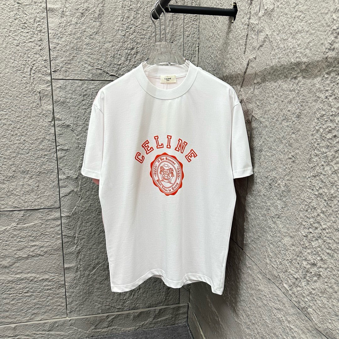 Celi* 2025 primavera-verano estilo sencillo logo de felpa personalizado, tejido de algodón puro de doble hilo liso, cam…