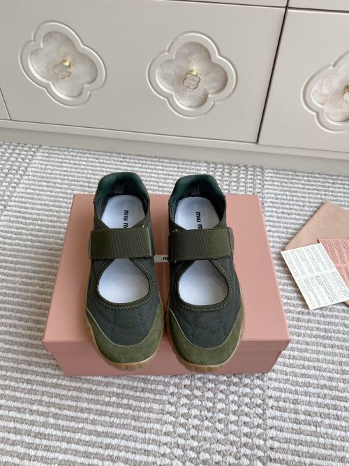 Miu Miu Women's Mary Jane Sneakers With Velcro Strap Fastening 1 Miu Miu Women's Mary Jane Sneakers With Velcro Strap Fastening