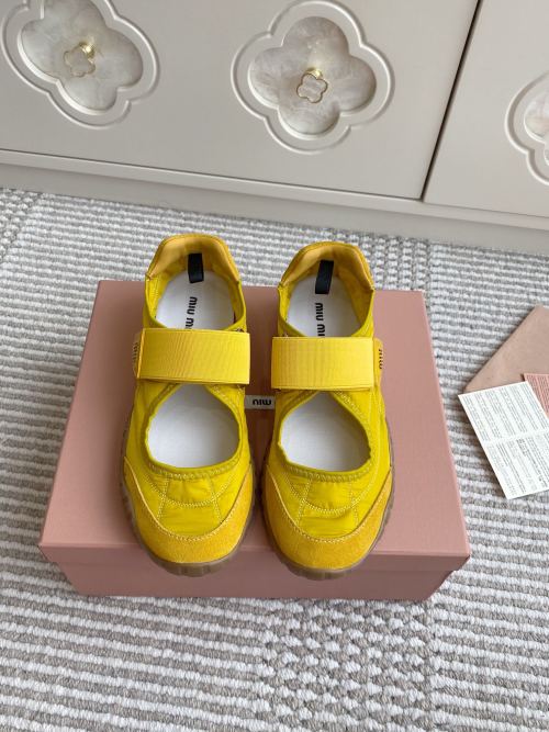 Miu Miu 25SS Mary Jane Sneakers with Velcro Strap - Sporty & Chic 1 Miu Miu 25SS Mary Jane Sneakers with Velcro Strap - Sporty & Chic