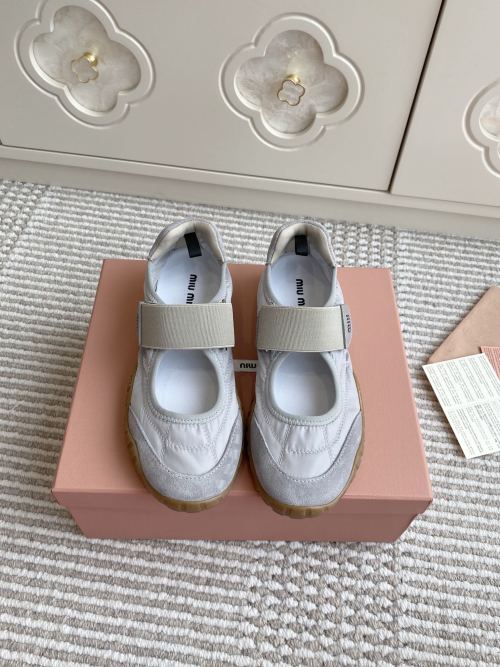 Miu Miu Women's Mary Jane Sneaker, Velcro Strap, Round Toe, Rubber Sole 1 Miu Miu Women's Mary Jane Sneaker, Velcro Strap, Round Toe, Rubber Sole