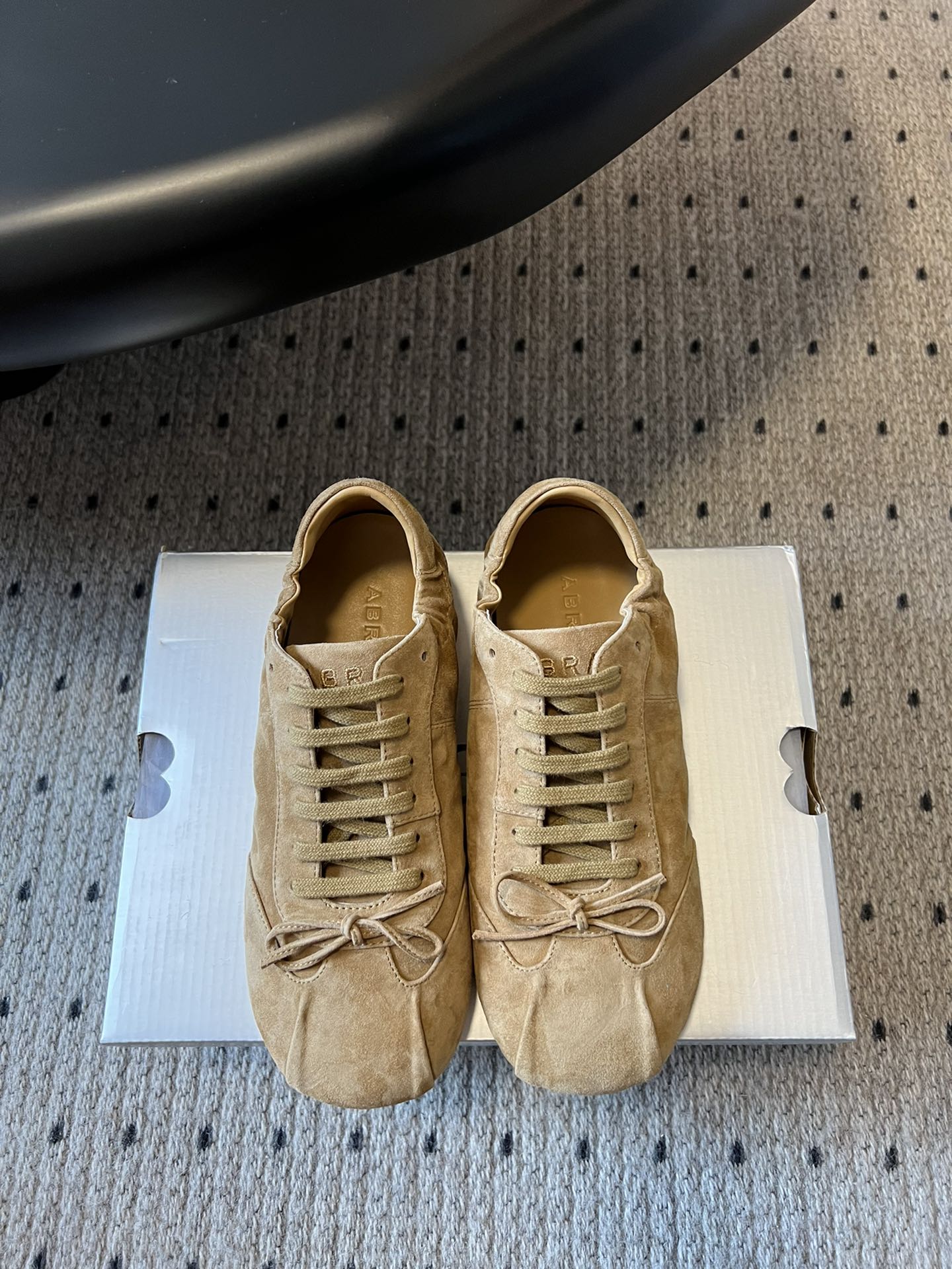 ABRA Women's Suede Lace-Up Ballet Flats - Chic and Comfortable Spring Shoes