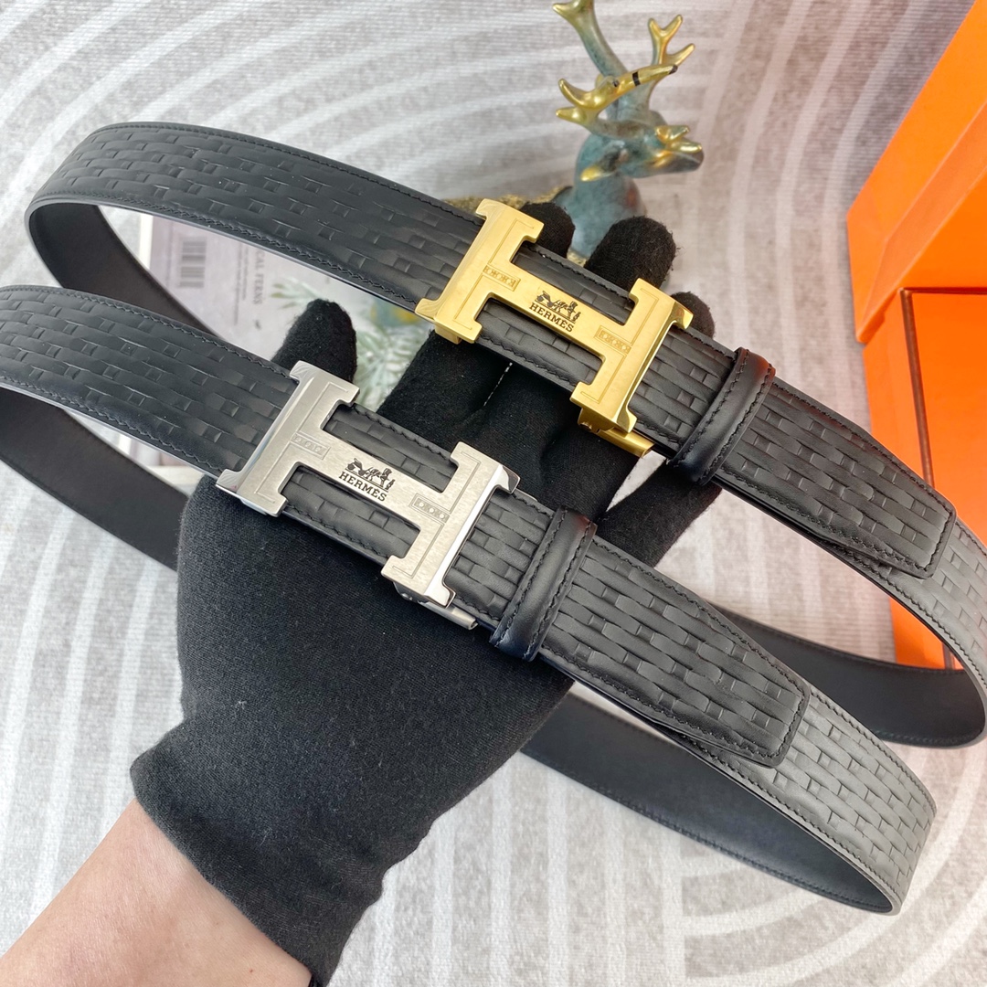 爱马仕💕 特种皮腰带自动带系列 ，原厂五金精品不锈钢扣，手感柔软舒适 宽3.5CM。
