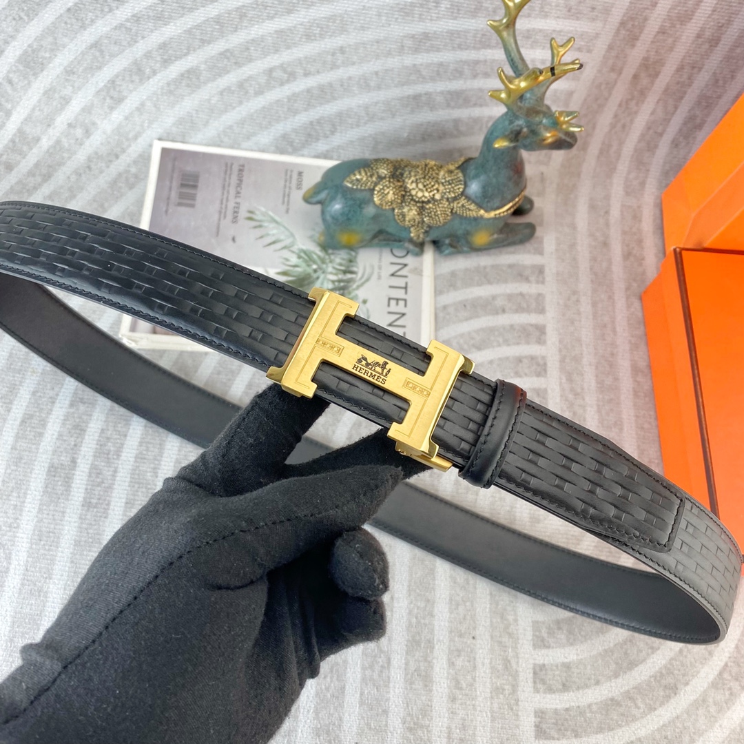 爱马仕💕 特种皮腰带自动带系列 ，原厂五金精品不锈钢扣，手感柔软舒适 宽3.5CM。