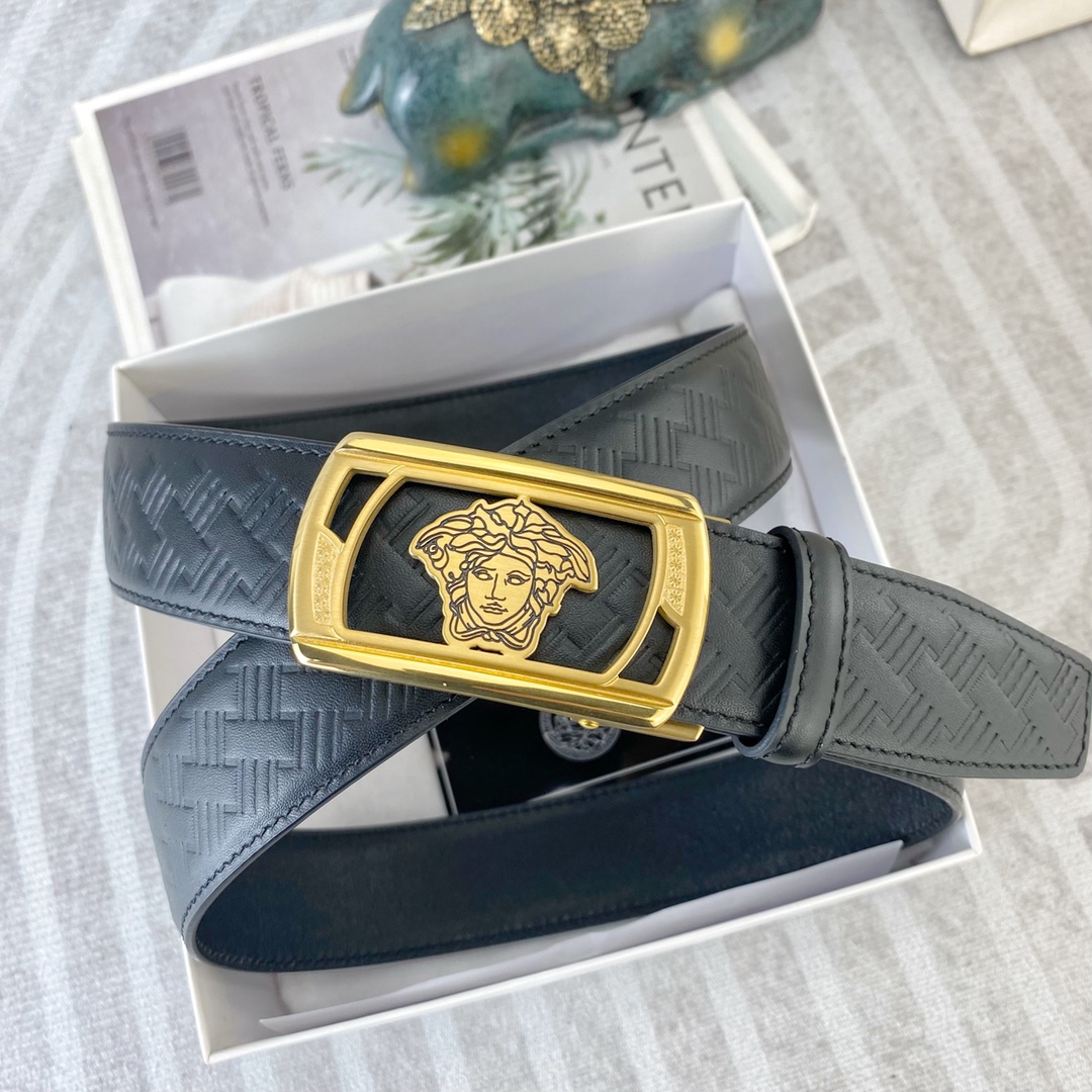 范思哲💕 特种皮腰带自动带系列 ，原厂五金精品不锈钢扣，手感柔软舒适 宽3.5CM。