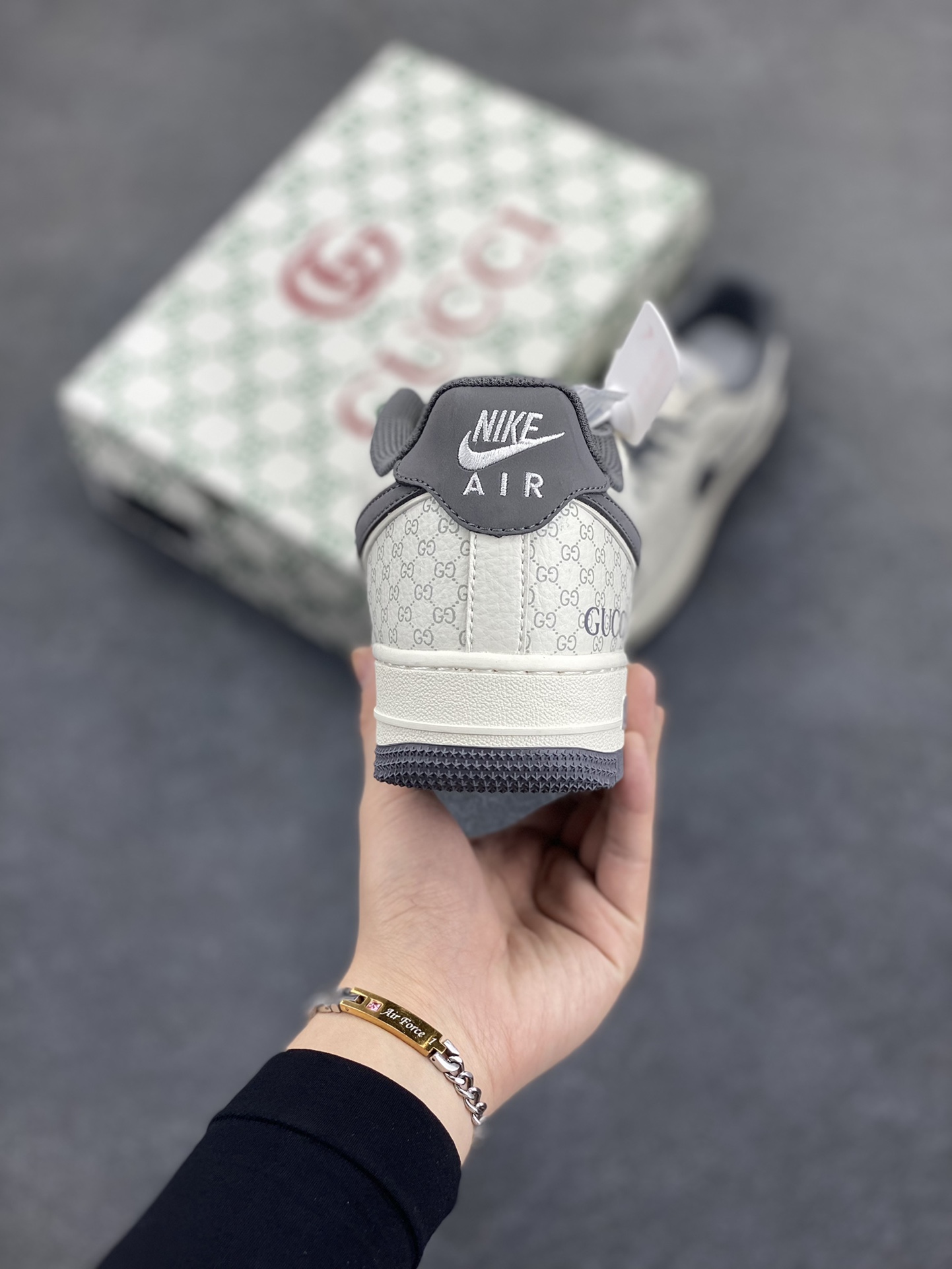 图片[4]-NIke Air Force 1 \’07 Low “古驰联名——经典灰花纹”空军一号 低帮 运动鞋 休闲鞋 折边针车 工艺难度大 原楦头原纸板 原装鞋盒 定制五金配件 内置全掌气垫 原厂鞋底 货号：CS5288-003 尺码：36 36.5 37.5 38 38.5 39 40 40.5 41 42 42.5 43 44 44.5 45-选品中心