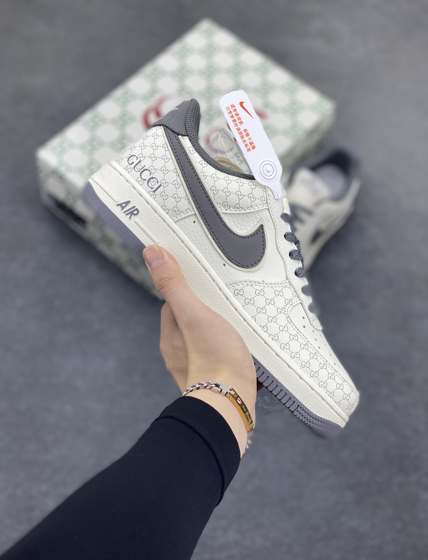 NIke Air Force 1 \'07 Low “古驰联名——经典灰花纹”空军一号 低帮 运动鞋 休闲鞋 折边针车 工艺难度大 原楦头原纸板 原装鞋盒 定制五金配件 内置全掌气垫 原厂鞋底 货号：CS5288-003 尺码：36 36.5 37.5 38 38.5 39 40 40.5 41 42 42.5 43 44 44.5 45-选品中心