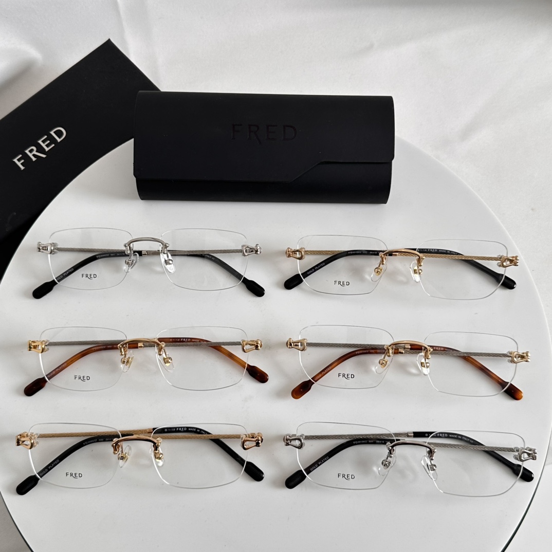  ‼️ 官网图 FRED🍂🍂🍂MODEL：FG50002U 🍂🍂🍂无框商务 精美双色电镀 SIZE：56