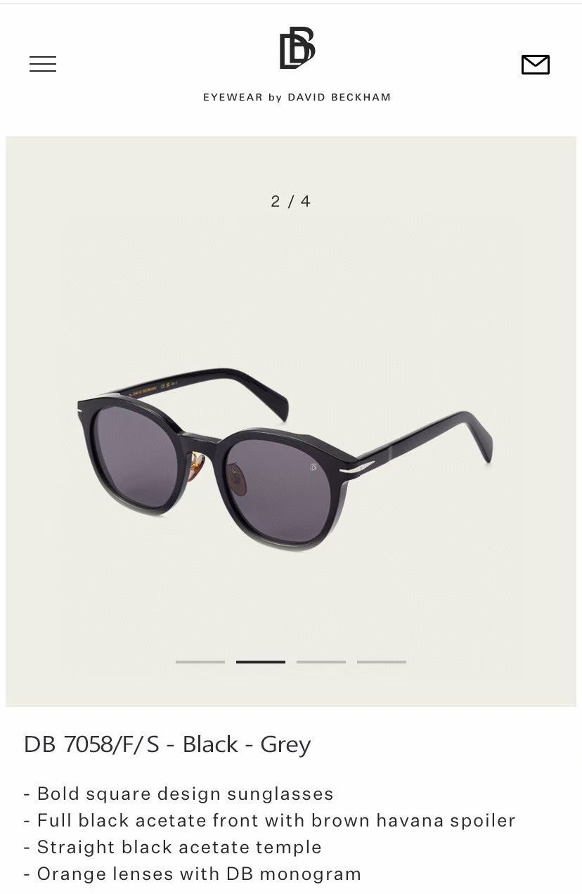  ‼️ 官网图 David Beckham
MODEL：DB7058/F/S
Size：52口23 14