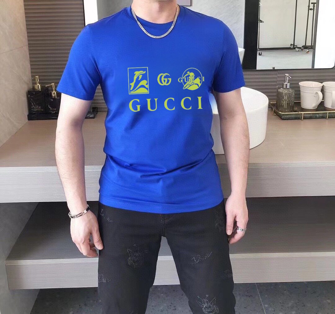 Gucci 品牌【GUCCI 古奇】(胖子福音) 男士休闲短袖T恤 2025春夏新品