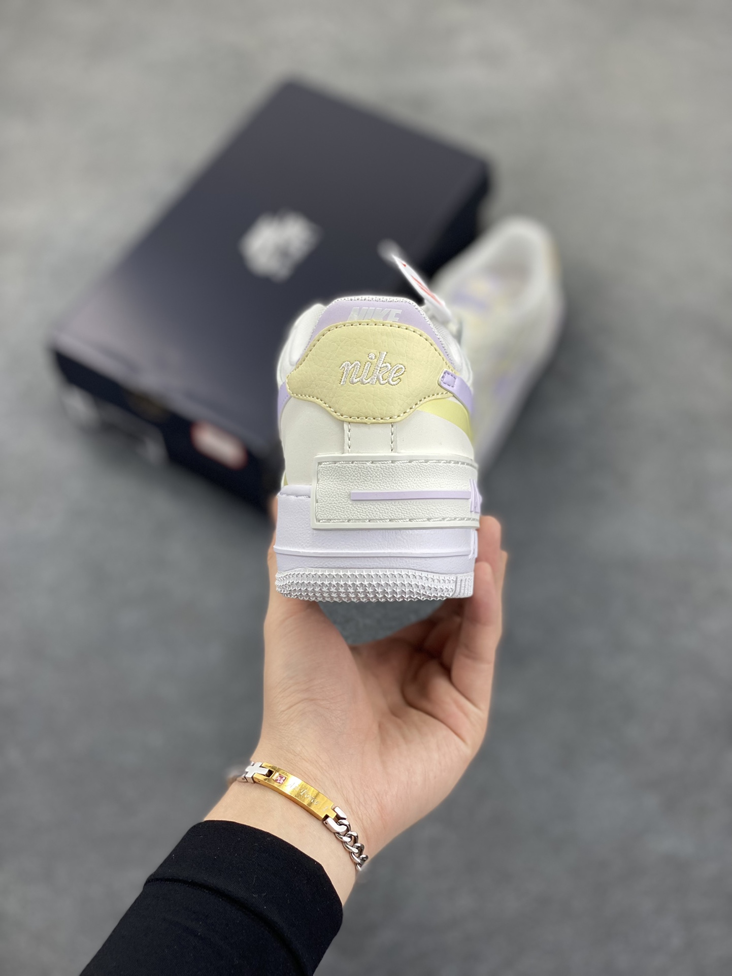 图片[4]-NK Air Force 1 Shadow 轻量增高低帮百搭板鞋\”拼接马卡龙\” 全新少女系解构主义设计双层轻量EVA发泡中底+防滑RB橡胶外圈底鞋底 原楦头原纸板 打造纯正空军版型 专注外贸渠道 全掌内置蜂窝气垫 原盒配件 原厂中底钢印、拉帮完美 货号：DZ1847-113 尺码：35.5 36 36.5 37.5 38 38.5 39 40 40.5 41 42-选品中心