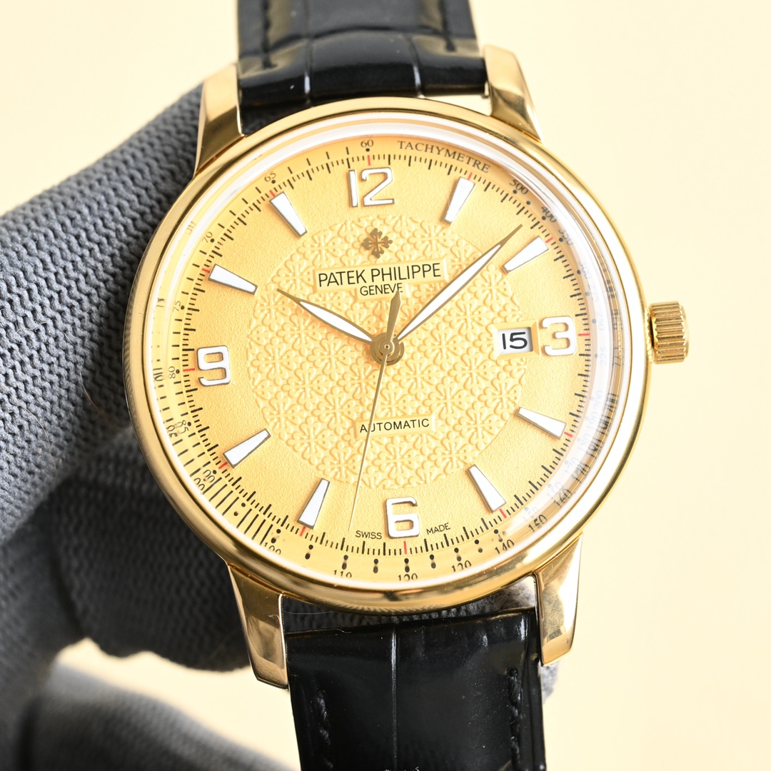 NO:150919,Gold new product, Patek Philippe's new pot lid mirror, took up to 6 months!  Ultra-thin men's automatic mechanical watch, using imported original movement, with a vibration frequency of 28,800 times per hour, zero rework quality, diameter 42mm/8mm, original size and ultra-thin craftsmanship, (can be matched with imported calfskin from Xin Italy!) Pot cover glass material!  Super waterproof 50 meters!  The same style as the counter is 1:1 replica,,,patek philippe,cowhide19860909金  新品, 百达翡丽新款锅盖镜面,耗时长达6个月！超薄男士自动机械腕表,采用进口原装机芯,每小时振频28800次,零返修质量,直径 42mm/8mm, 原装尺寸超薄工艺, (可搭配采用鑫意大利进口小牛皮！)锅盖玻璃材质！超强防水50米！专柜同款1:1 复刻,,,patek philippe,cowhide,Watch