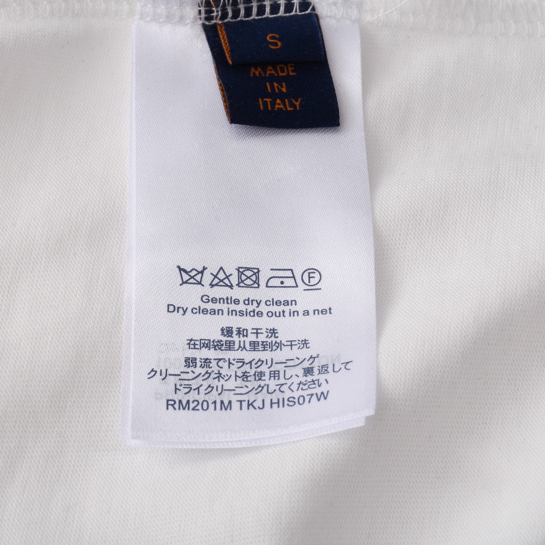 路易威登/Louis Vuitton 夏季新款 前后字母立体压胶圆领短袖T恤