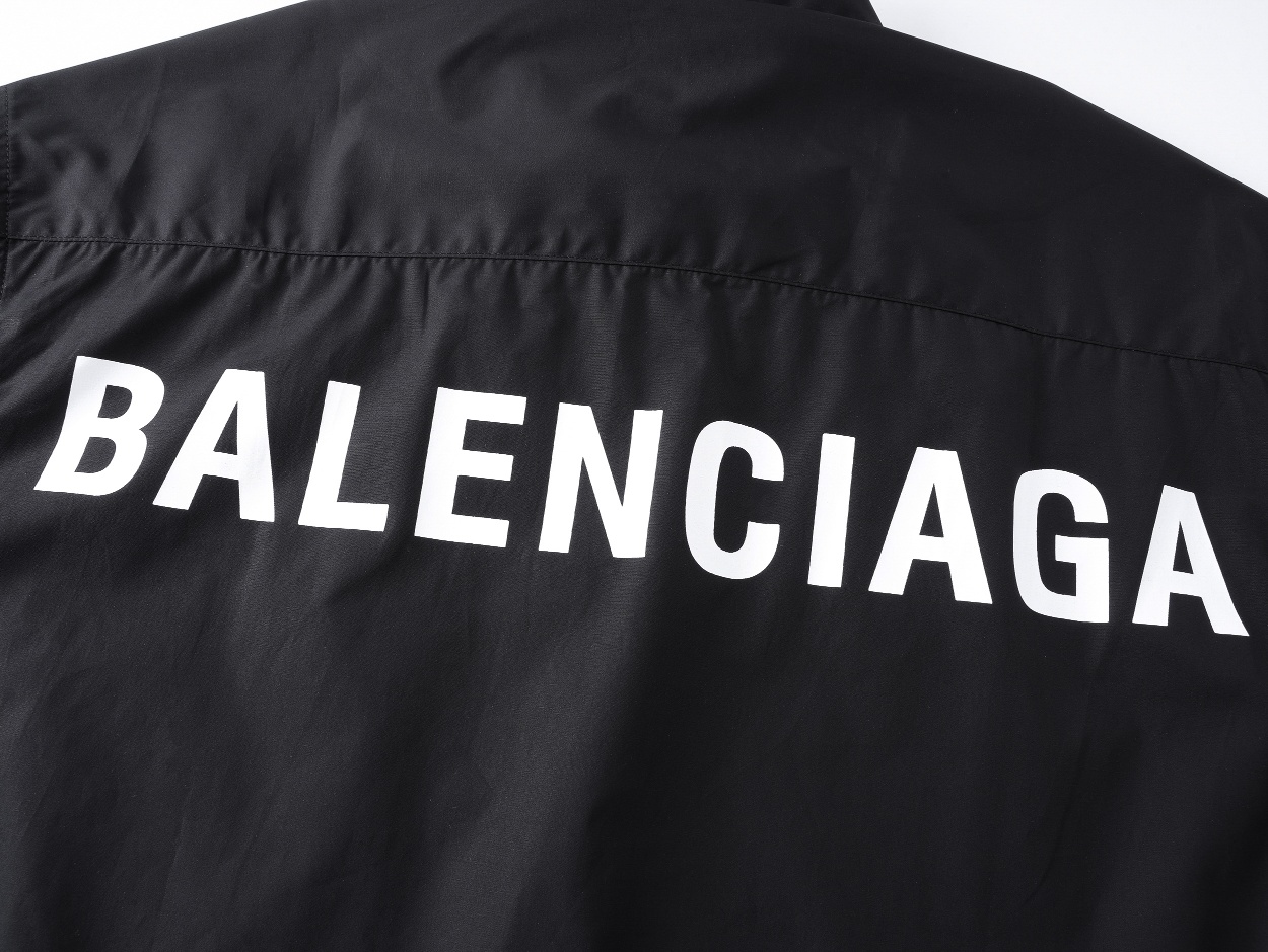 Balenciaga 印花字母ロゴ長袖シャツ 高品質素材使用