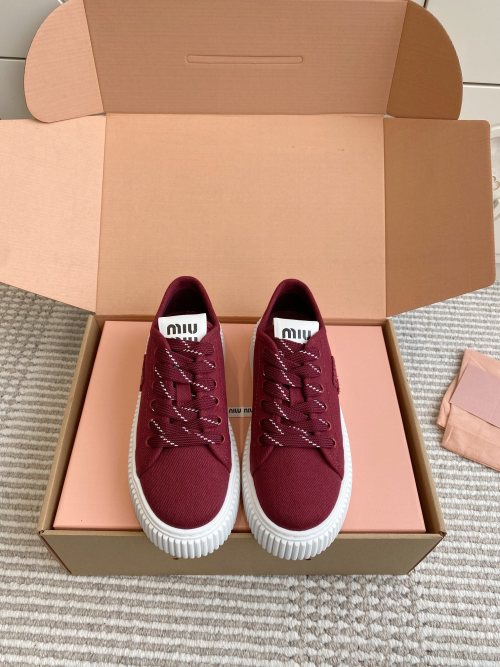 Miu Miu Platform Sneakers Canvas Denim Espadrilles Lace-up Casual Shoes 1 Miu Miu Platform Sneakers Canvas Denim Espadrilles Lace-up Casual Shoes