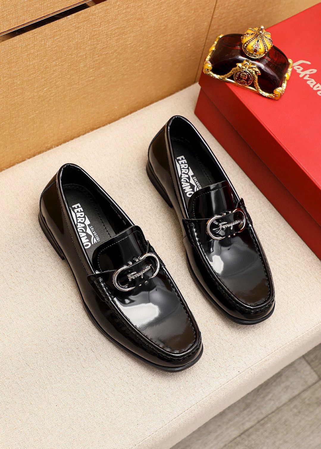 Salvatore Ferragamo Men's Leather Loafers with Iconic Buckle - Sizes 38-44 2 i1744425243 1803 0