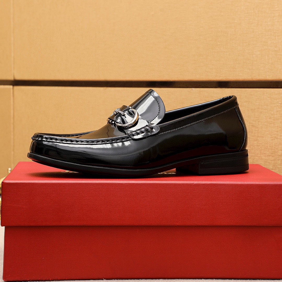 Salvatore Ferragamo Men's Leather Loafers with Iconic Buckle - Sizes 38-44 6 i1744425243 6809 4