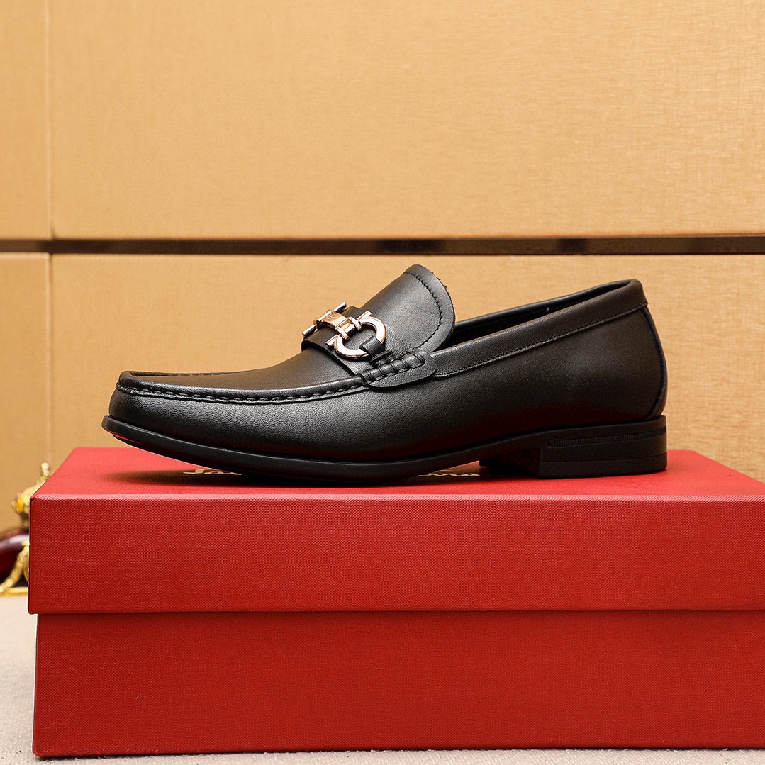 Salvatore Ferragamo Men's Leather Loafers with Buckle Detail (Size 38-44) 5 i1744425364 4187 3