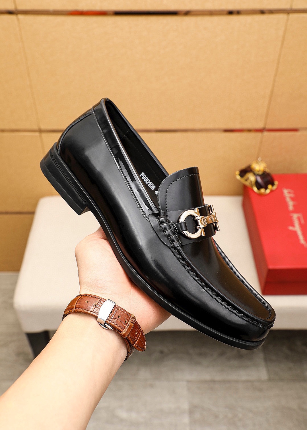 Salvatore Ferragamo Men's Leather Loafers with Buckle Detail in Multiple Colors 6 i1744425515 1750 4