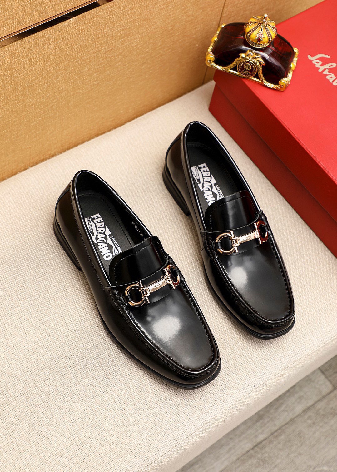 Salvatore Ferragamo Men's Leather Loafers with Buckle Detail in Multiple Colors 2 i1744425515 9239 0