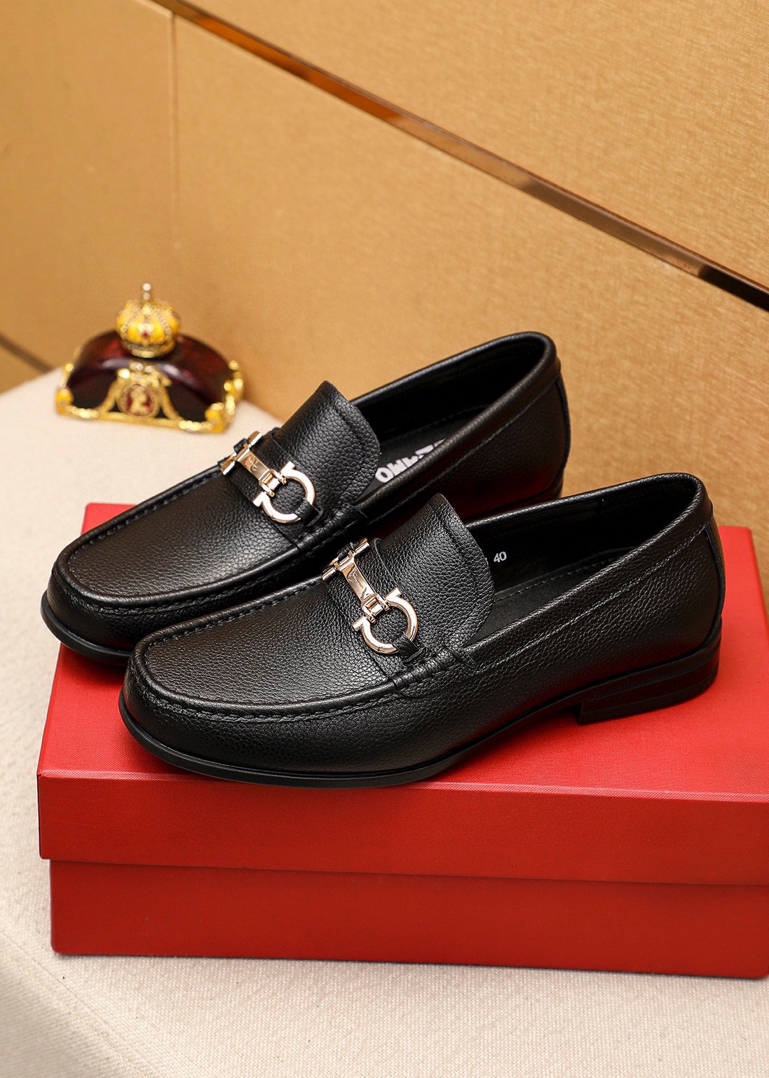Salvatore Ferragamo Leather Loafers with Buckle Detail, Men's Sizes 38-44 3 i1744425557 5194 1