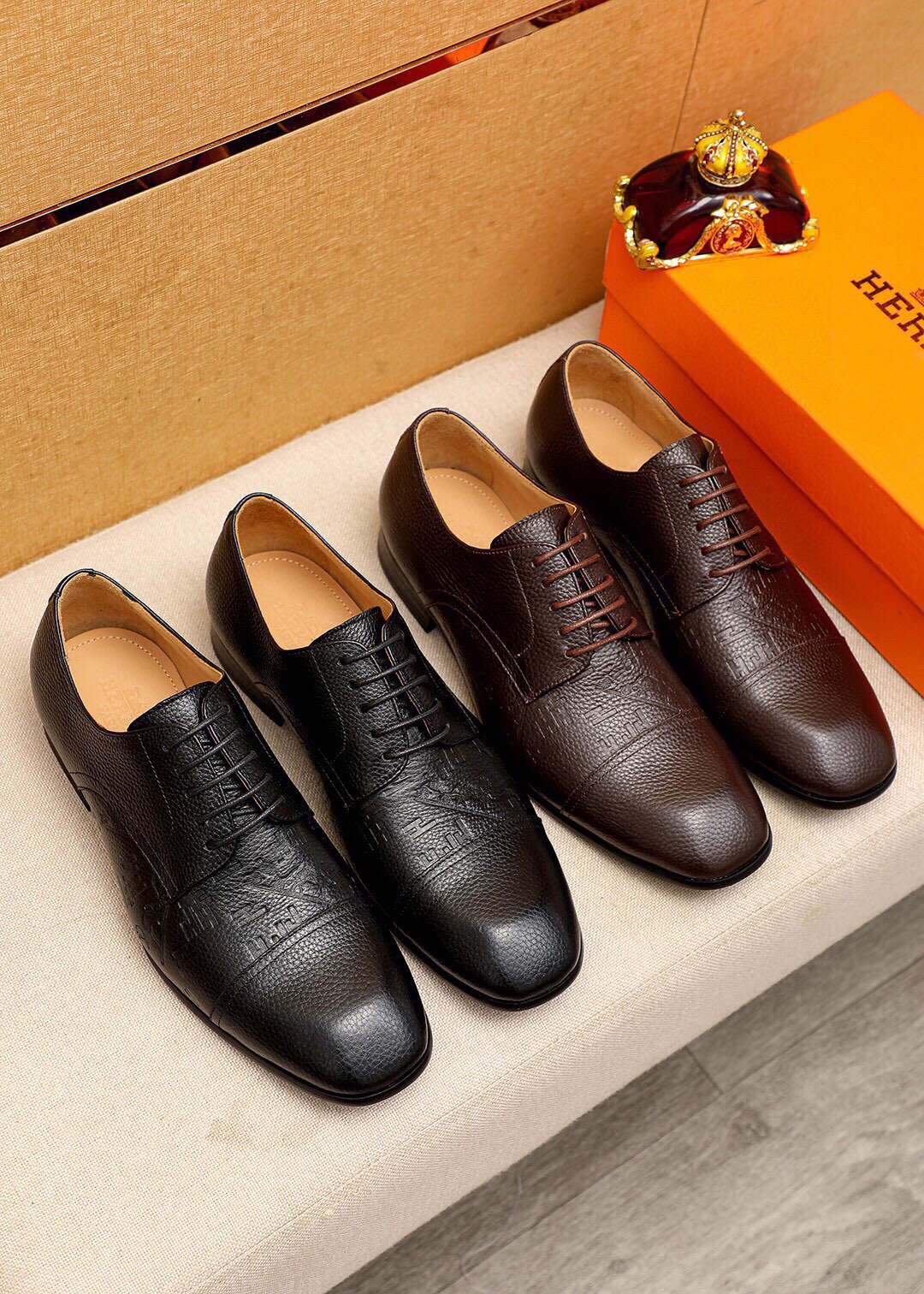 Hermes Men's Fashion Business Leather Shoes - Premium Quality, Comfortable Fit 6 i1744426440 3760 4