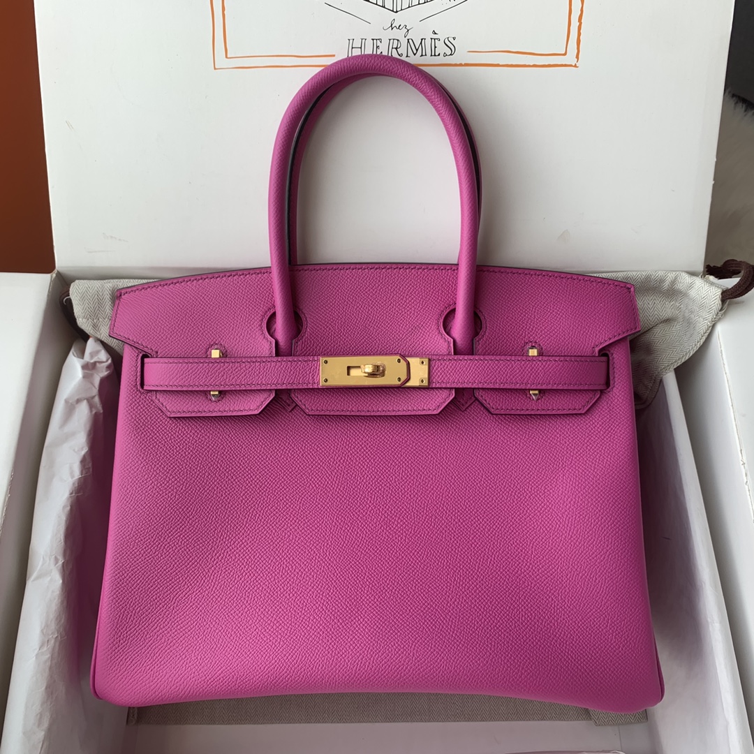 NO:698349,Birkin 30cm imported Esom leather hand-sewn with wax thread [Magnolia powder] gold and silver buckle ♀♀ Booking, Hermes, hermes, Hermes,19860909Birkin 30cm 进口Esom皮 手工蜡线缝制【玉兰粉】金银扣♀♀ 预订,爱马仕,hermes,Hermes,,Bag