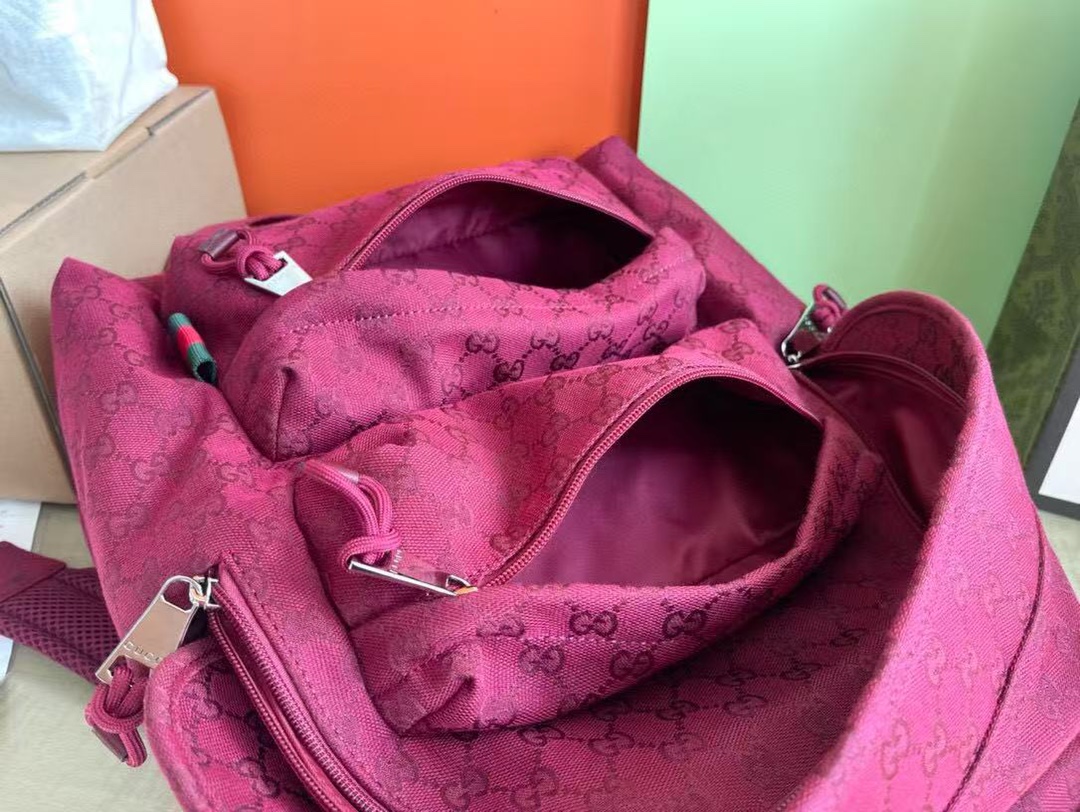 Gucci Red Fabric Backpack With GG Pattern,48 X 45 X 21 cm,Model 86 800182 10 i1744469710 9198 8