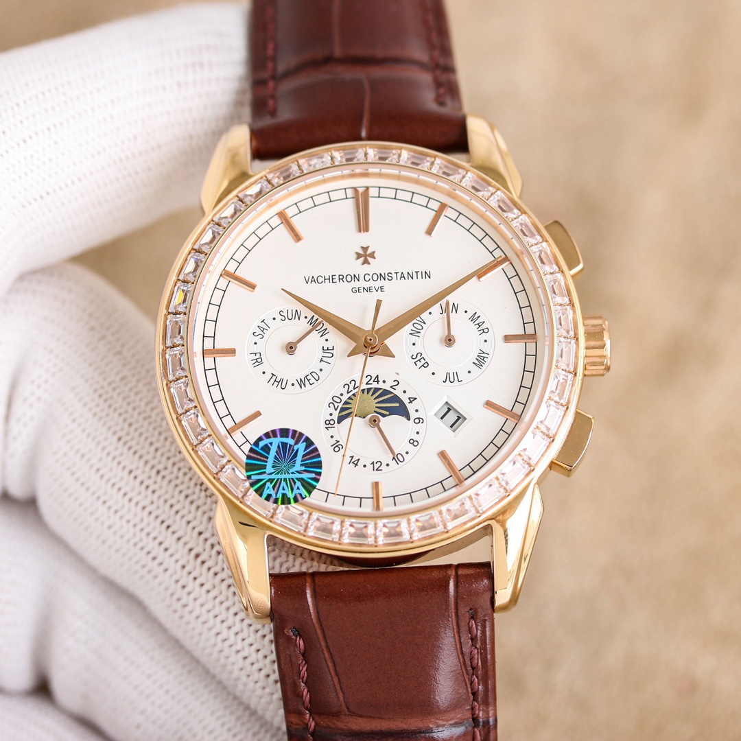 NO:337425,White Gold Diamond 50 TWFactory, a masterpiece from Taiwan factory, a new V2 upgraded version!  The highest version of the market, Jiangshi Chuanxi series 5000T/000P_B Perpetual Calendar multi-function watch, 1 is equipped with a movement consistent with the authentic one, the balance wheel is completely consistent with the authentic one, and all functions can be used normally. 2 Improve the four angle curves of the case, the color curves of the dial are more in line with each other, and the 12 scales are polished more delicately, and the overall closer to the counter!  3 Paired with Italian cowhide to make your wrist fit more comfortable!  The Vacheron Constantin series produced by TW factory integrates the most unique DNA of Vacheron Constantin and is a symbol of Vacheron Constantin's ultimate elegance, fully reflecting the purest tradition of the high-end watchmaking industry!  Suitable for all kinds of business occasions, simple, refined and elegant!  TW's fine reproduction, please enjoy it!  ,vacheron,cowhide19860909白 金 钻50 TWFactory,台湾厂力作,全新V2升级版！市场最高版本江诗传袭系列5000T/000P_B万年历多功能腕表,1搭载与正品一致机芯,摆轮与正品完全一致,所有功能均可正常使用.2对表壳的四个角弧度进行改善,表盘颜色弧度更契合,12个刻度打磨更细腻,整体更贴近专柜！3搭配意大利牛皮让手腕更贴合舒适！TW工厂出品的江诗.丹顿传袭系列融汇了江诗.丹顿最独特的DNA,是江诗丹顿极致优雅的象征,充分体现了高级制表业最纯粹的传统！适合各种商务场合,简敛精致不失优雅！TW精品复刻,敬请品鉴！,,vacheron,cowhide,Watch