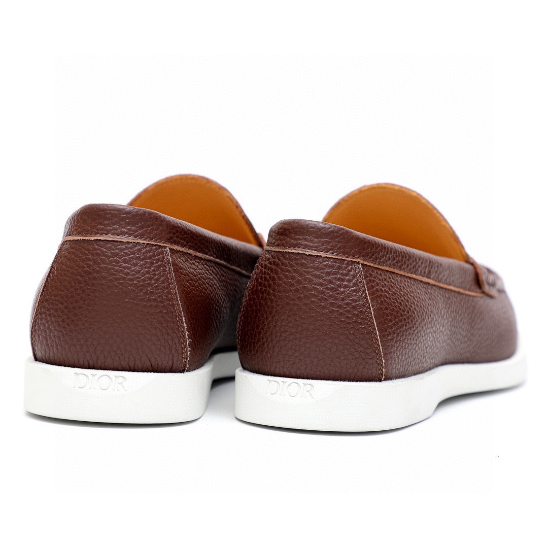 Dior Brown Leather Loafers for Men,Italian Calfskin,Rubber Sole,Size 38-44 9 i1744520399 1942 7